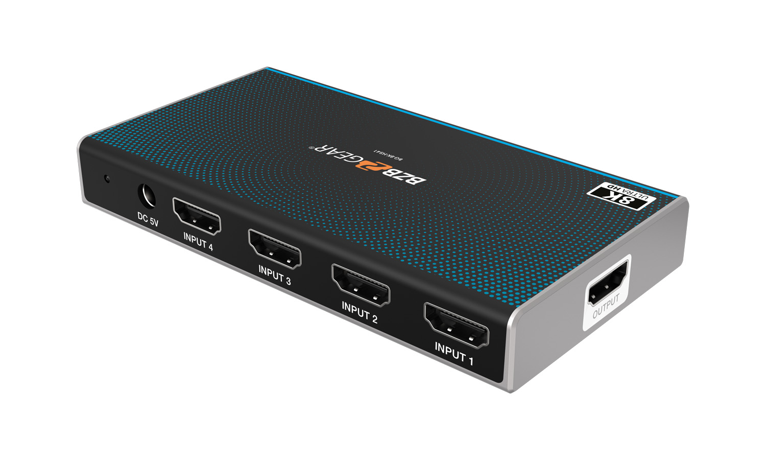 BZBGEAR BG-8K-HS41 4x1 8K UHD Ultra Slim HDMI 2.1 Switcher (8K60/4K120Hz 4:4:4 and VRR/FVA/ALLM Support) - Image 3
