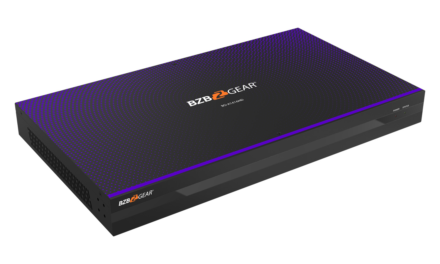 BZBGEAR BG-A1616MD 16x16 Balanced Digital Audio Processor/Matrix with 12-Channel Mic Line In/Out and 4-Channel Dante In/Out plus AEC/ANS/Filter/Limiter/EQ/Delay Support - Image 2