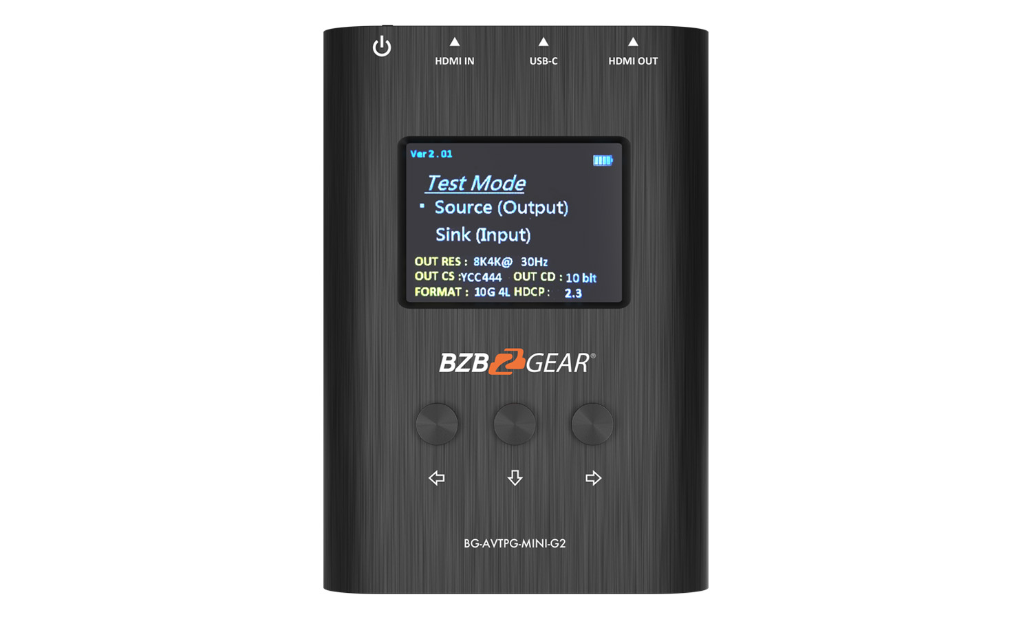 BZBGEAR BG-AVTPG-MINI-G2 8K/4K/1080P HDMI 2.1 48Gpbs Portable Signal Test Generator and Analyzer
