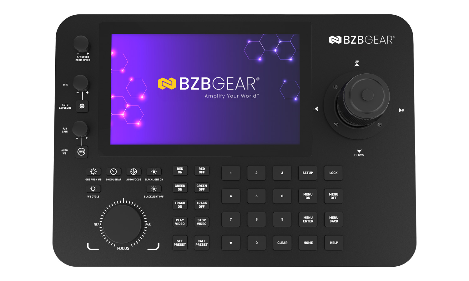 BZBGEAR BG-Commander-Pro Professional Serial and IP PTZ Joystick Controller with Touchscreen and POE (IP/RS-232/422/485)