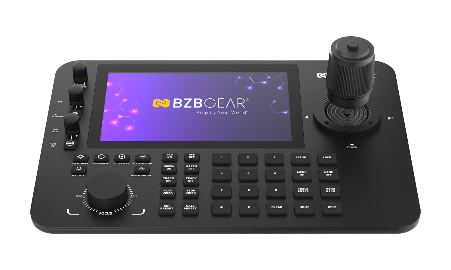 BZBGEAR BG-Commander-Pro Professional Serial and IP PTZ Joystick Controller with Touchscreen and POE (IP/RS-232/422/485) - Image 2