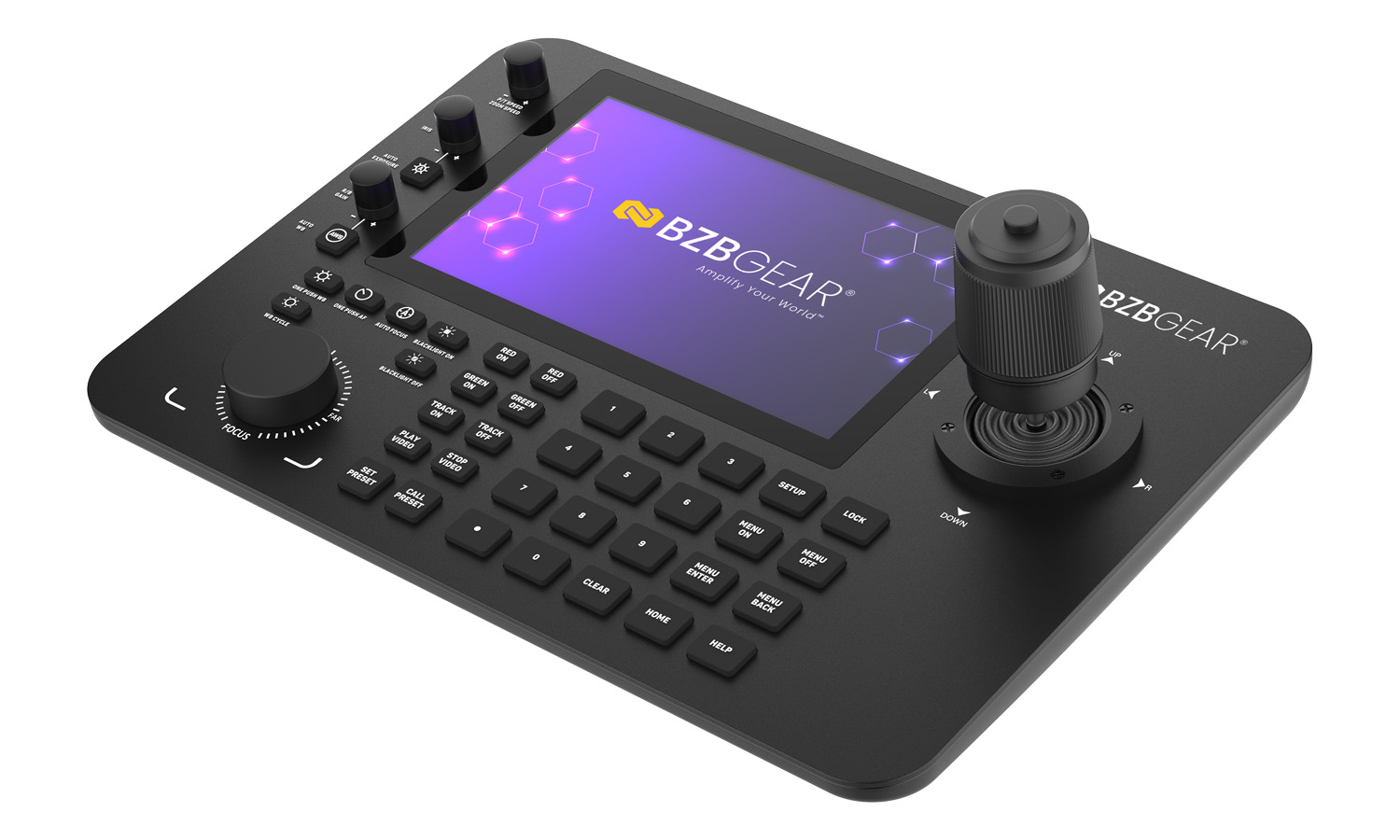 BZBGEAR BG-Commander-Pro Professional Serial and IP PTZ Joystick Controller with Touchscreen and POE (IP/RS-232/422/485) - Image 3
