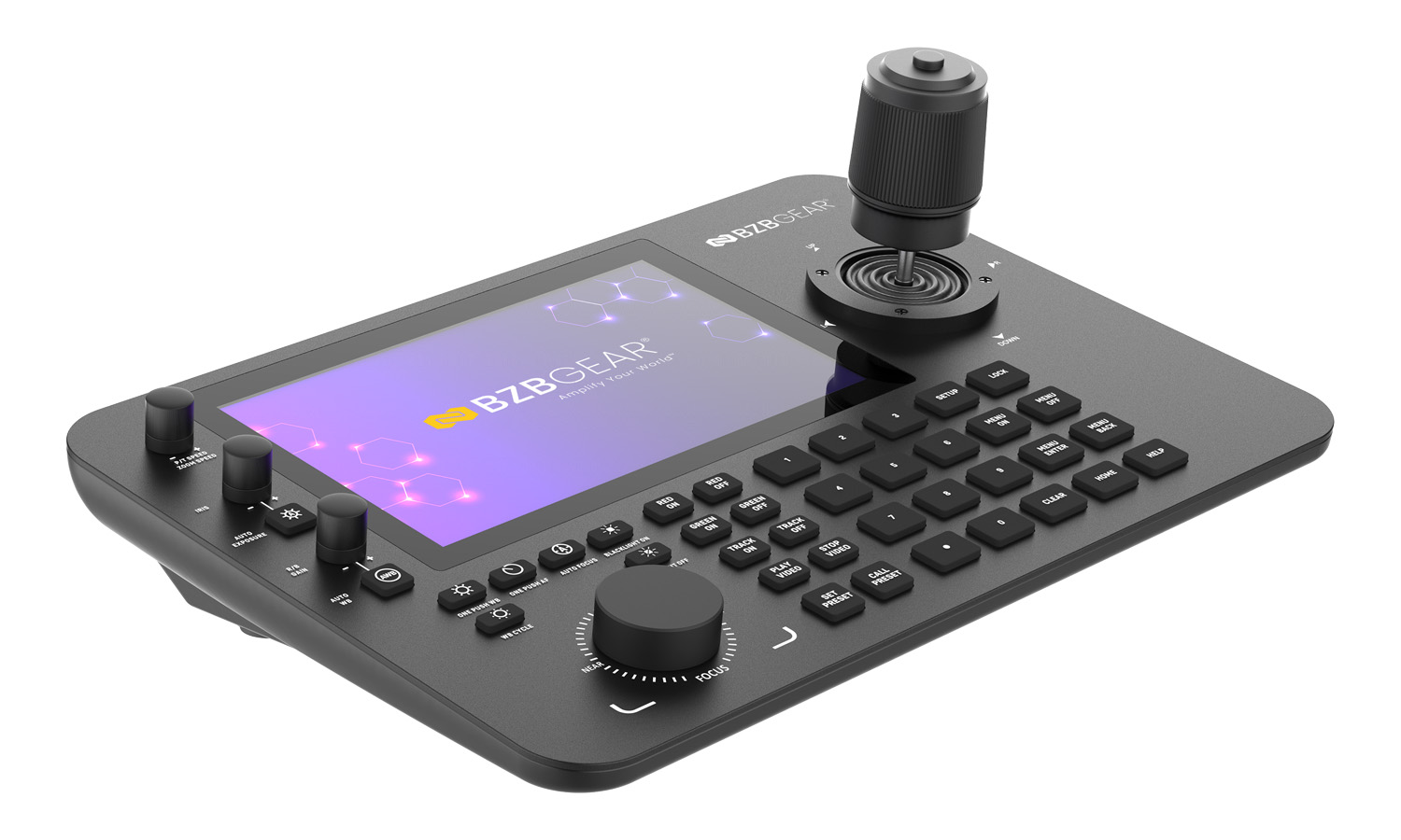 BZBGEAR BG-Commander-Pro Professional Serial and IP PTZ Joystick Controller with Touchscreen and POE (IP/RS-232/422/485) - Image 9