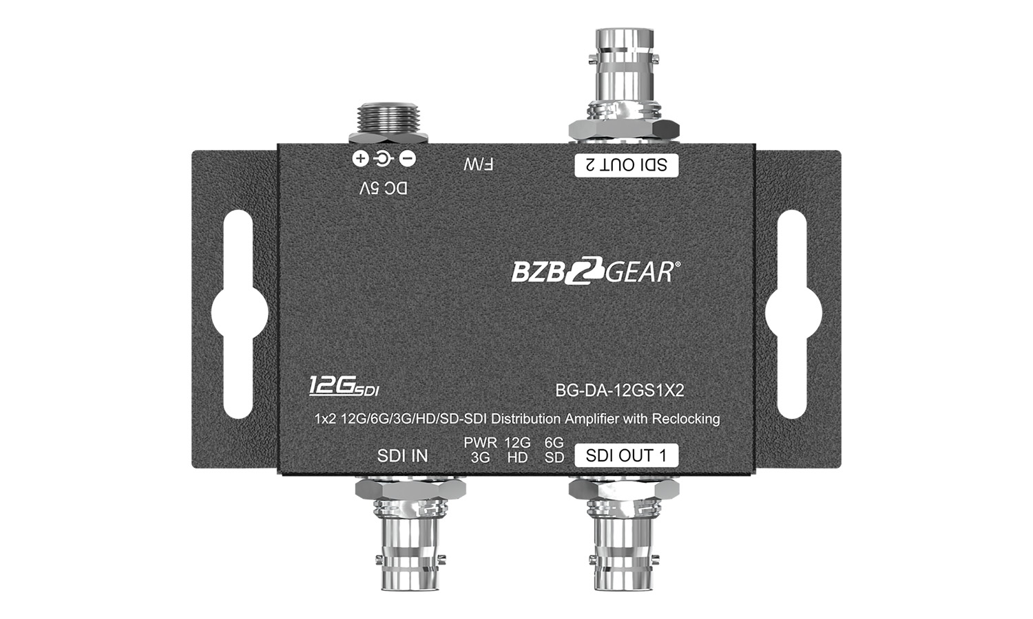 BZBGEAR BG-DA-12GS1X2 4K UHD 12G-SDI 1×2 Splitter/Distribution Amplifier