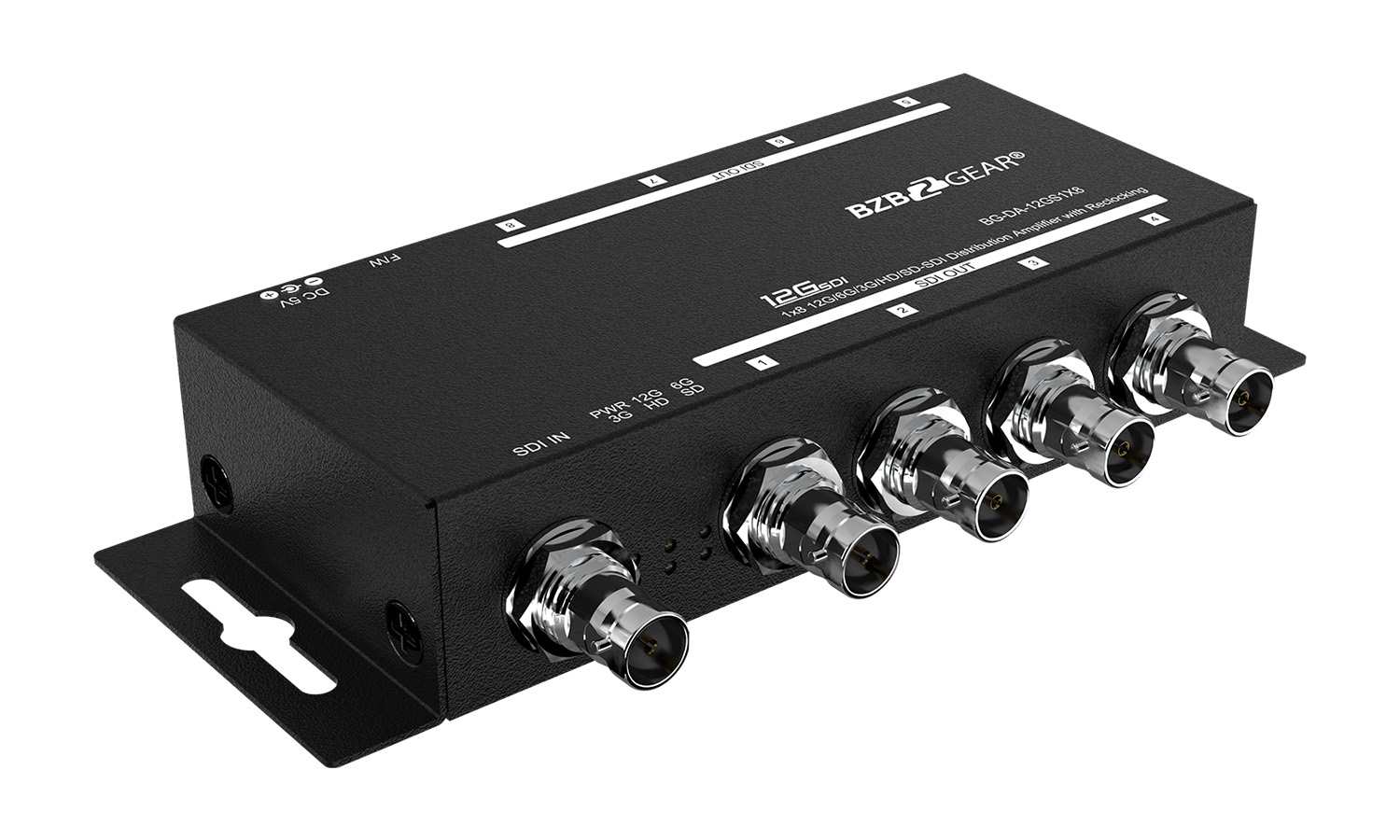 BZBGEAR BG-DA-12GS1X8 4K UHD 12G-SDI 1x8 Splitter/Distribution Amplifier - Image 2