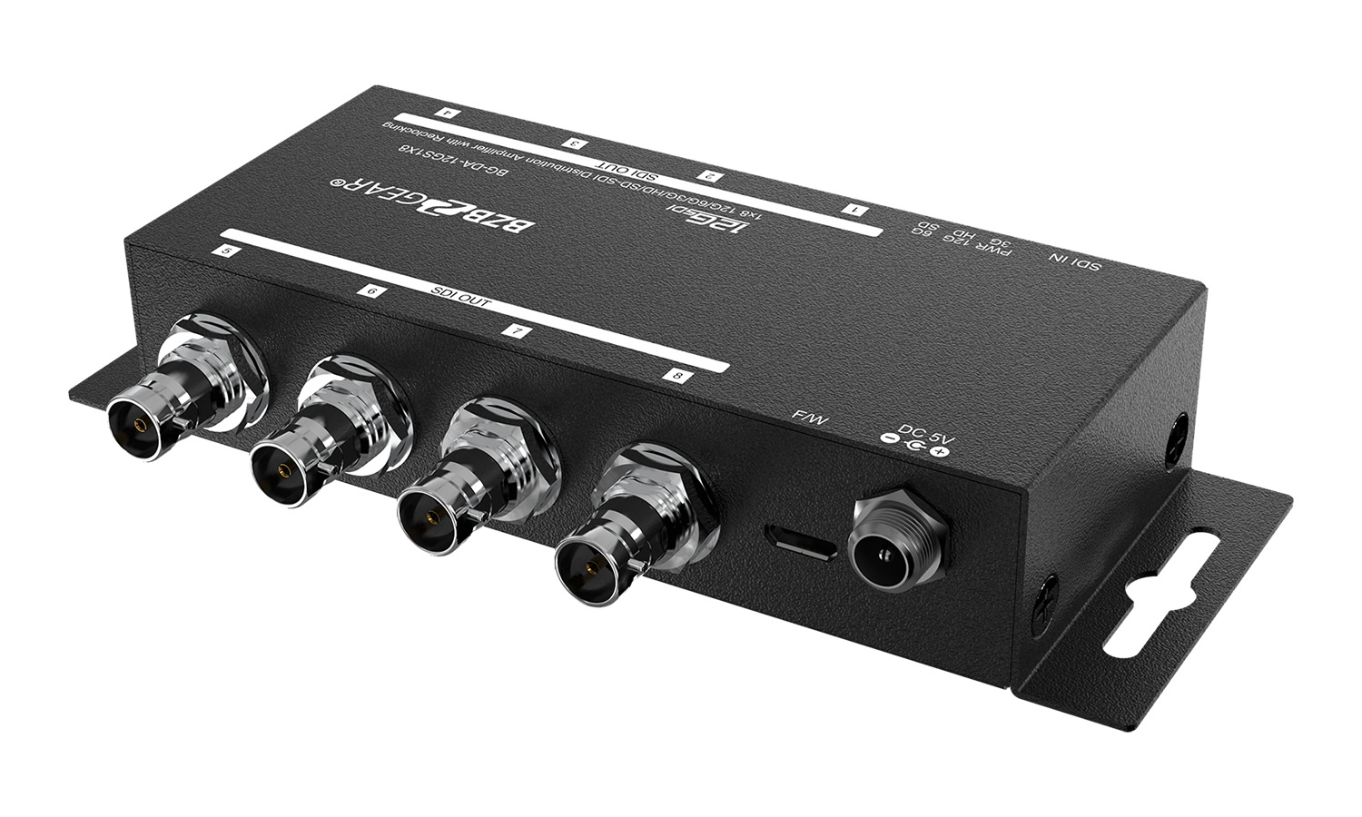 BZBGEAR BG-DA-12GS1X8 4K UHD 12G-SDI 1x8 Splitter/Distribution Amplifier - Image 3