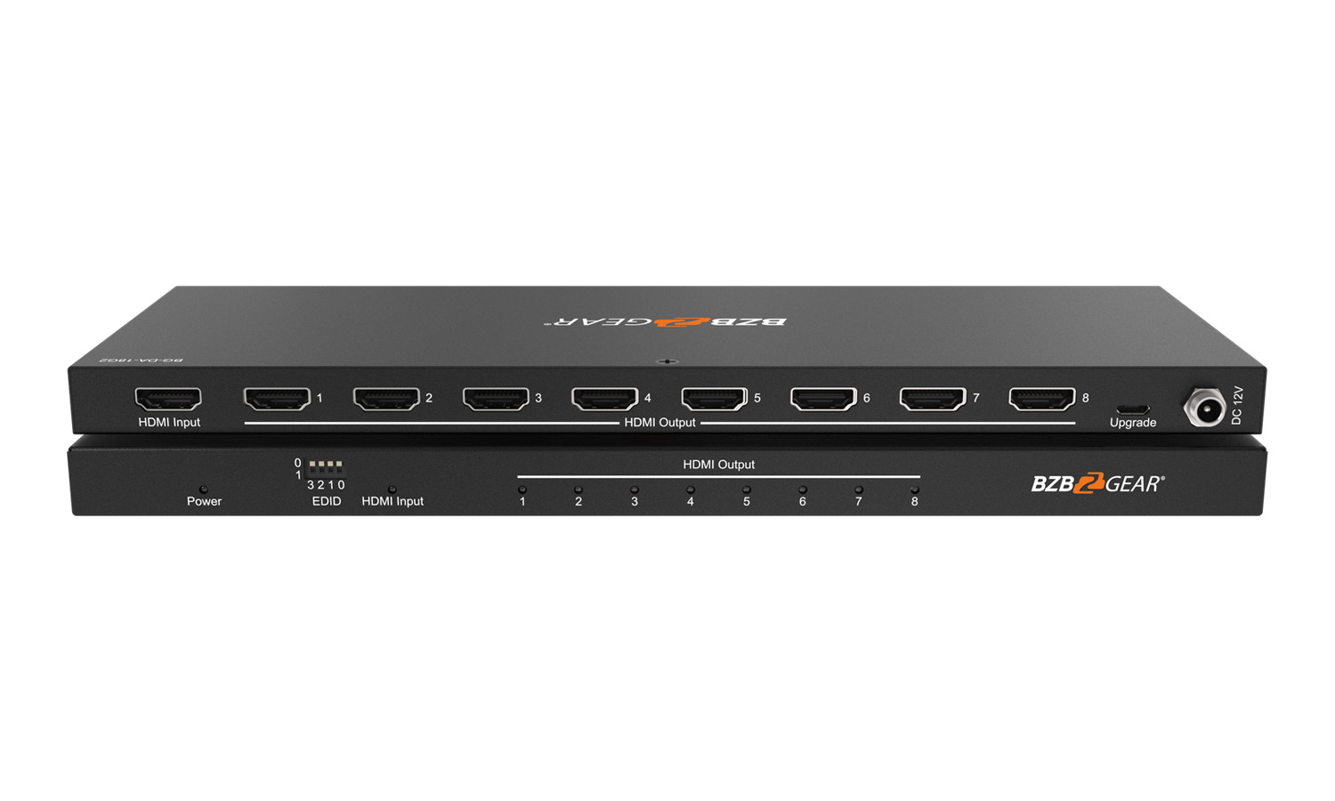 BZBGEAR BG-DA-18G2 1×8 4K UHD Ultra Slim HDMI Splitter with EDID Management