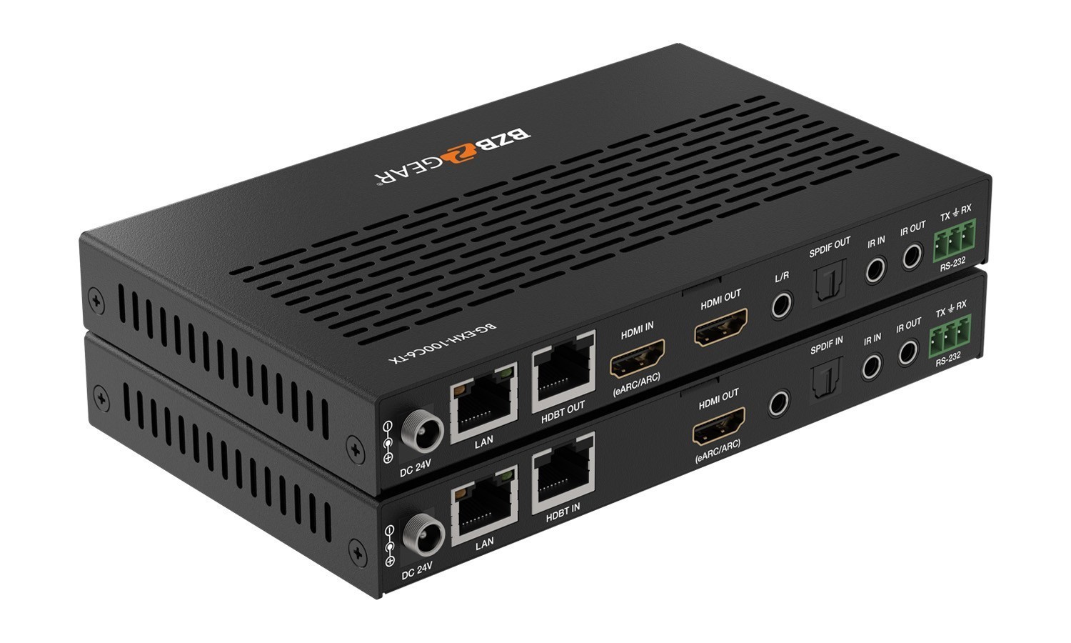 BZBGEAR BG-EXH-100C6 4K UHD HDMI/HDBaseT 3.0 Extender with IR/eARC/ARC/PoC/RS-232/Ethernet/USB 2.0 and Audio Embedding/De-embedding up to 330ft - Image 4