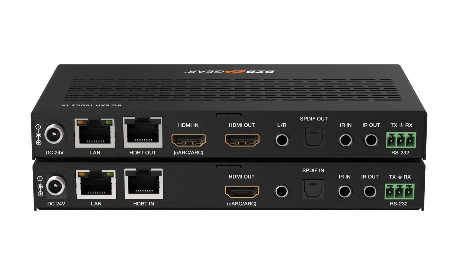 BZBGEAR BG-EXH-100C6 4K UHD HDMI/HDBaseT 3.0 Extender with IR/eARC/ARC/PoC/RS-232/Ethernet/USB 2.0 and Audio Embedding/De-embedding up to 330ft - Image 5