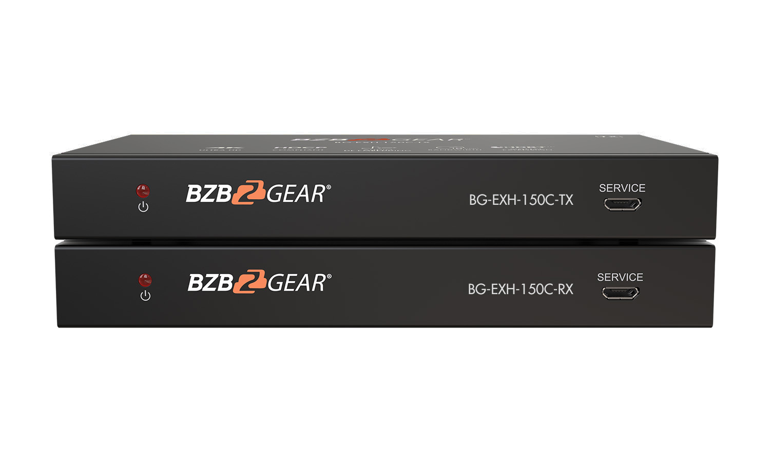 BZBGEAR BG-EXH-150C 4K UHD HDMI HDBaseT Long Range Extender with Bi-directional IR/RS-232/CEC up to 490ft