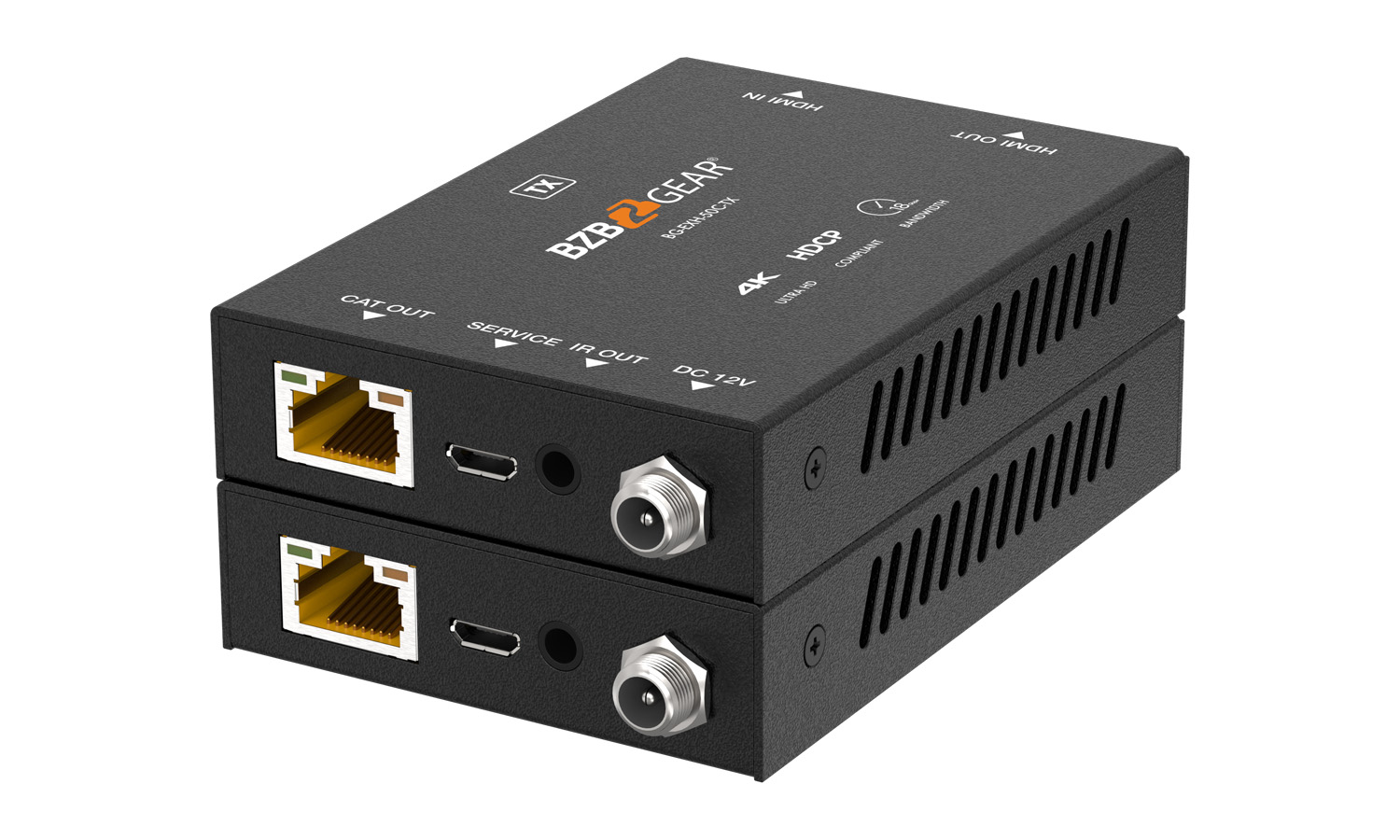 BZBGEAR BG-EXH-50C 4K UHD HDMI Extender Over Cat5e/6/7 with Bi-directional IR/PoC up to 165ft - Image 2