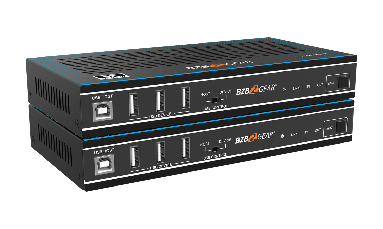 BZBGEAR BG-EXH-8KC6 8K UHD HDMI 2.1 Extender - 8K30/4K120Hz with IR/eARC/ARC/PoC/RS-232/Ethernet/USB 2.0 and Audio Embedding/De-embedding up to 295ft - Image 2