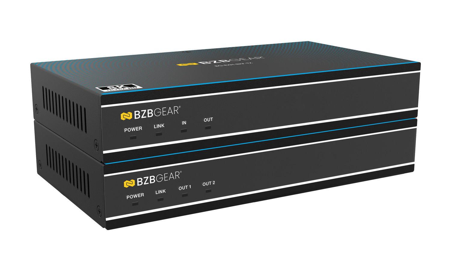 BZBGEAR BG-EXH-8KF 8K UHD HDMI 2.1 Over Fiber Extender - 8K60/4K120Hz with IR/RS-232/EDID Management & Audio Embedding/De-Embedding - Image 2