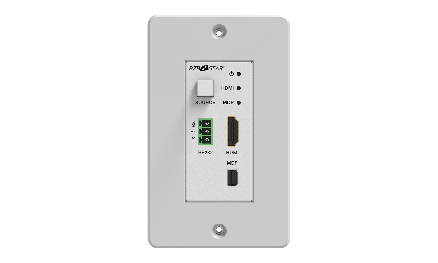 BZBGEAR BG-EXHD-70UCWP-W 3x1 HDMI/MDP Wall Plate Switcher & HDBaseT Extender Kit, 4K UHD 18Gbps with RS232 – 230ft Range - Image 2