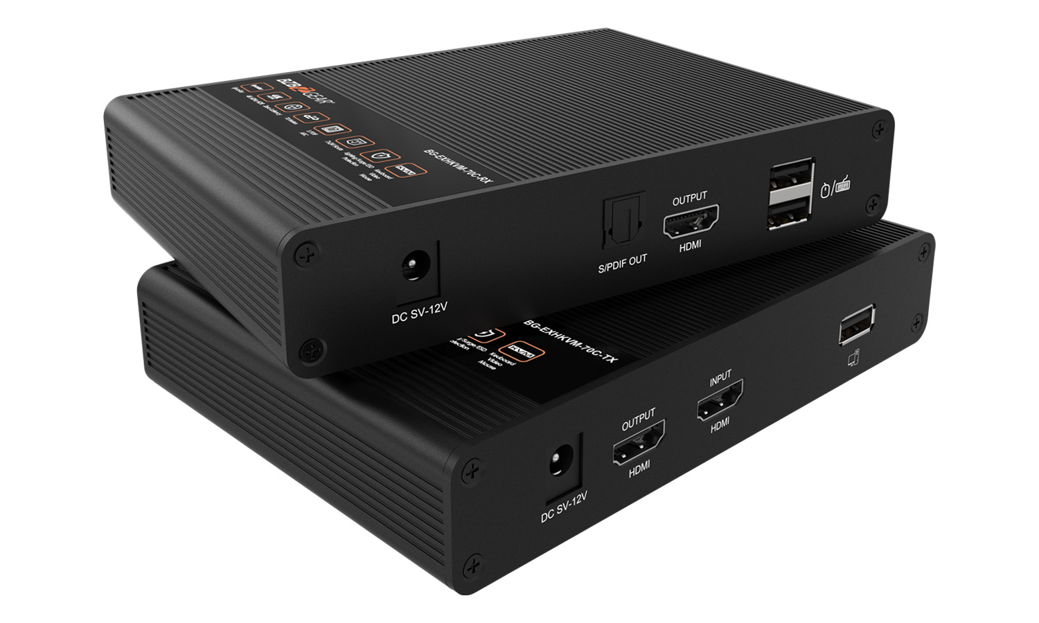 BZBGEAR BG-EXHKVM-70C 4K UHD HDMI/KVM Extender Over Cat5e/6 with Zero Latency and HDR/ARC Support up to 230ft
