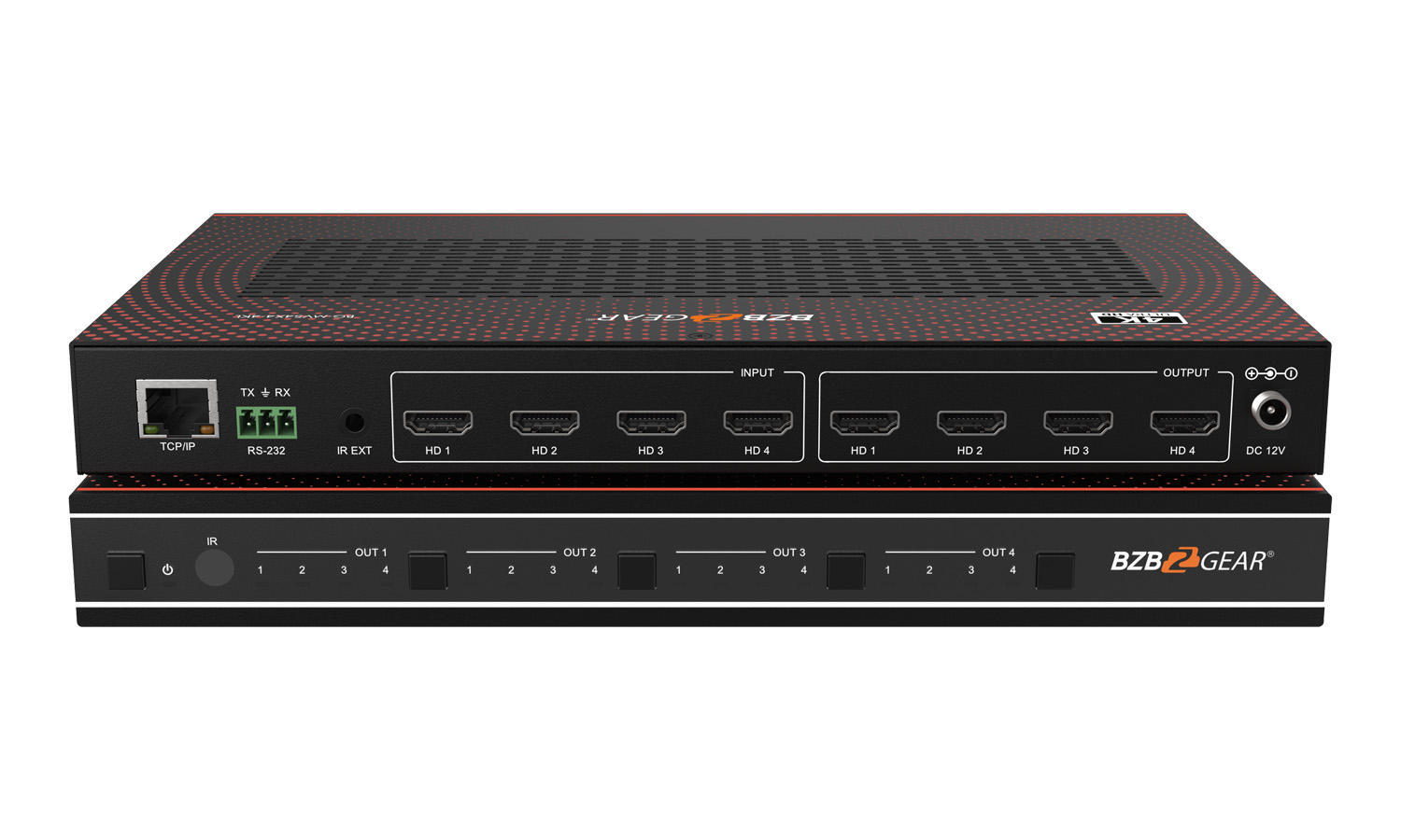 BZBGEAR BG-MVS4X4-4KL 4×4 4K UHD HDMI Video Wall Processor/Seamless Matrix Switcher
