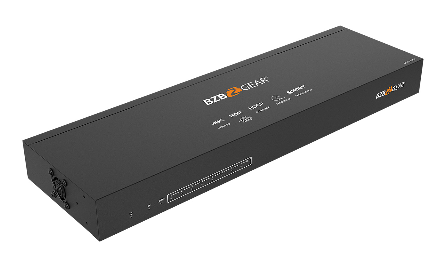 BZBGEAR BG-UDA-E18 1x8 4K UHD HDMI HDBaset Splitter/Distribution Amplifier Kit with 8 Receivers and IR/RS-232/Audio De-embedding up to 390ft Over Category Cable - Image 4