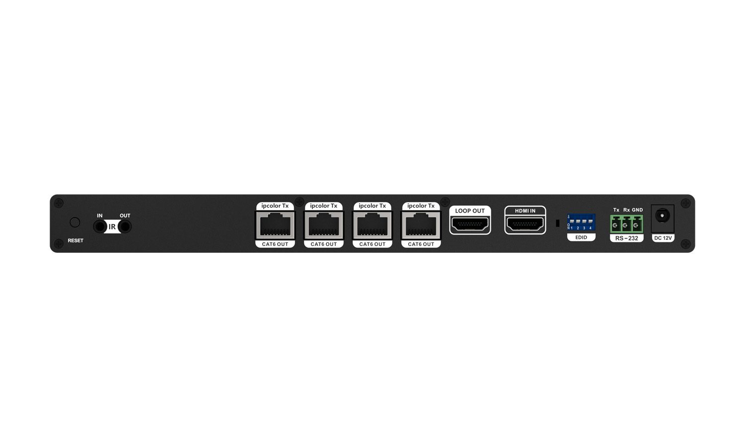 BZBGEAR BG-UDAIC-E14 1x4 4K UHD HDMI Splitter/Distribution Amplifier Kit with 4 Receivers and IR/RS-232/Audio De-embedding up to 230ft over Category Cable - Image 5