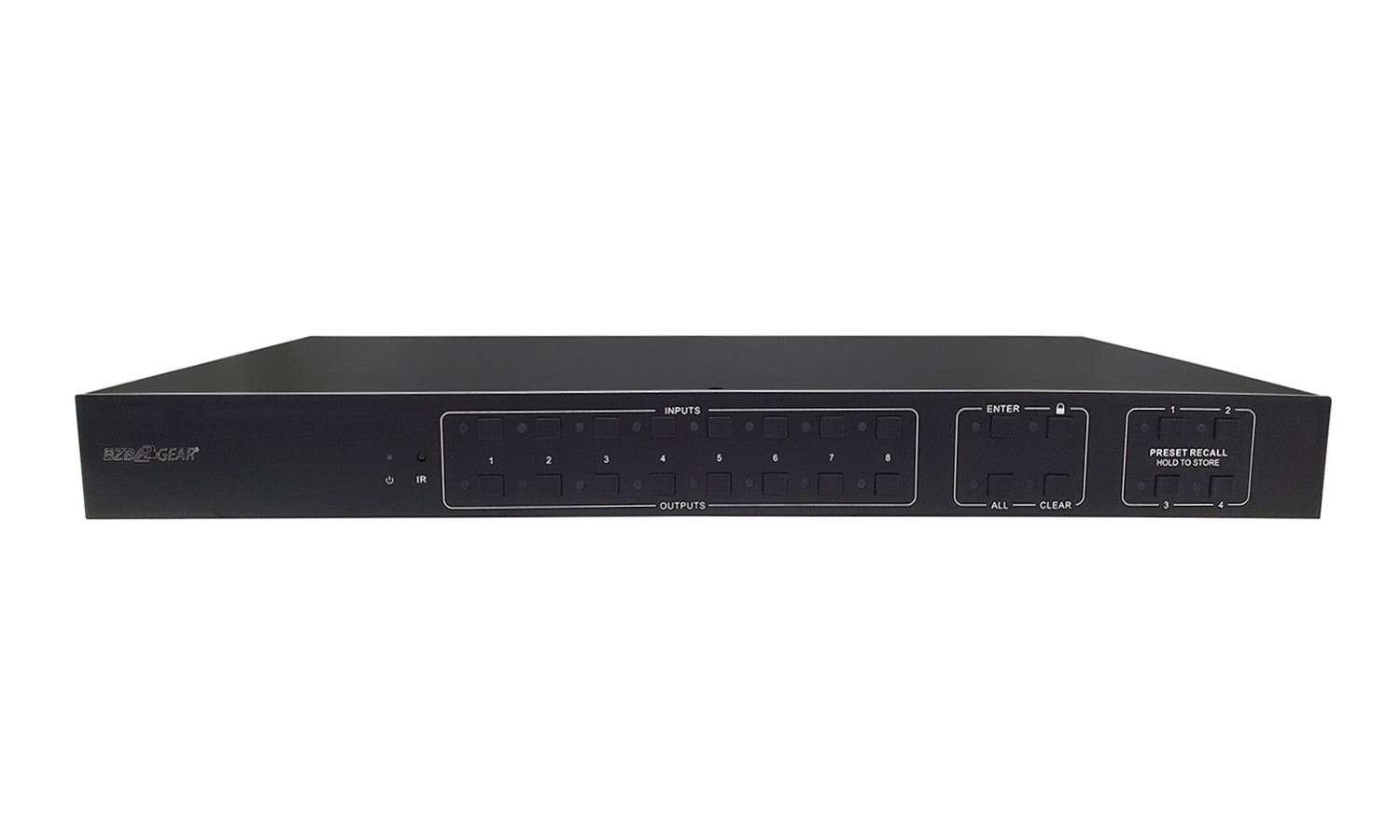 BZBGEAR BG-UHD-88M18G 8X8 4K 60Hz 18Gbps HDMI and Audio Matrix Switcher with Downscaling/AOC Support