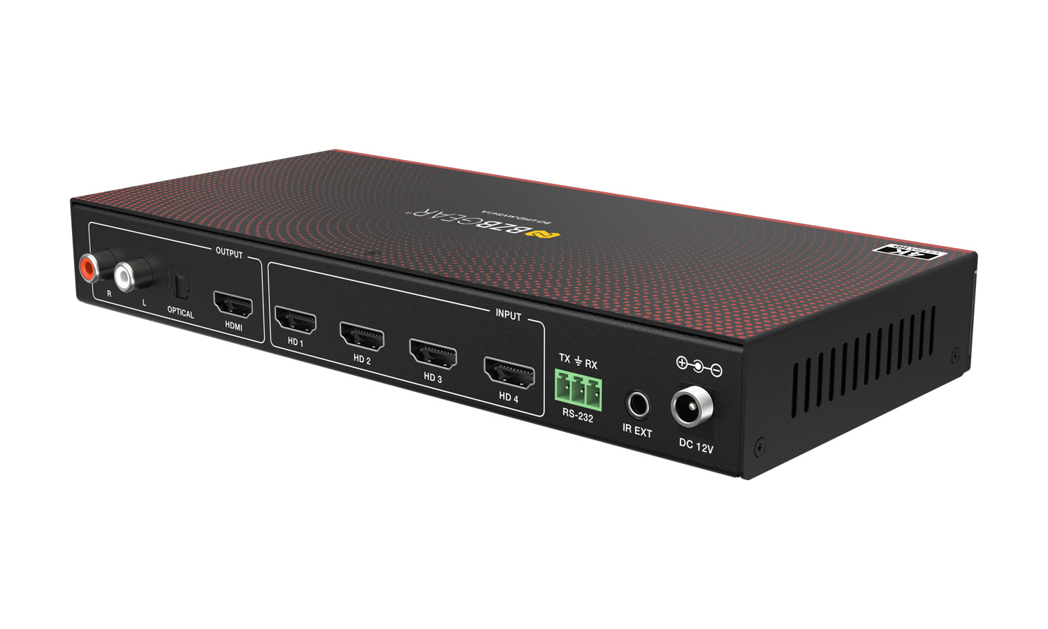 BZBGEAR BG-UHD-MVS41A 4x1 4K UHD HDMI Seamless Switcher/Quad MultiViewer with Audio De-Embedding - Image 3