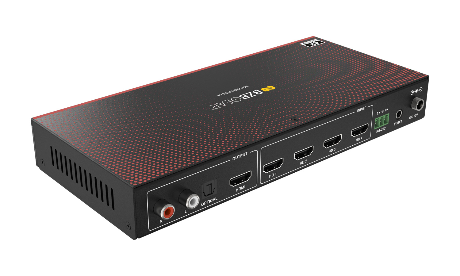 BZBGEAR BG-UHD-MVS41A 4x1 4K UHD HDMI Seamless Switcher/Quad MultiViewer with Audio De-Embedding - Image 4