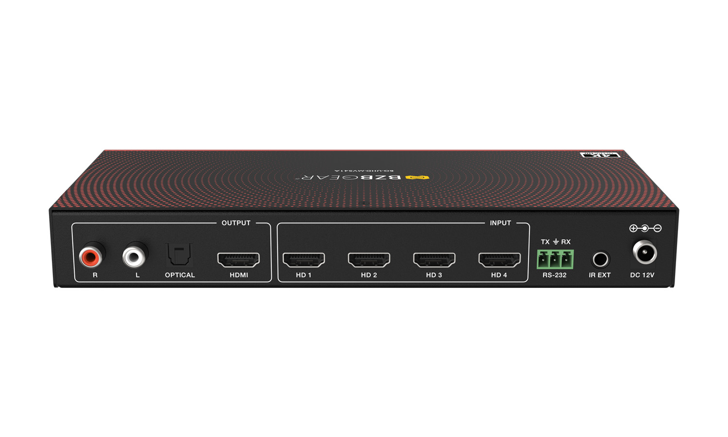 BZBGEAR BG-UHD-MVS41A 4x1 4K UHD HDMI Seamless Switcher/Quad MultiViewer with Audio De-Embedding - Image 10