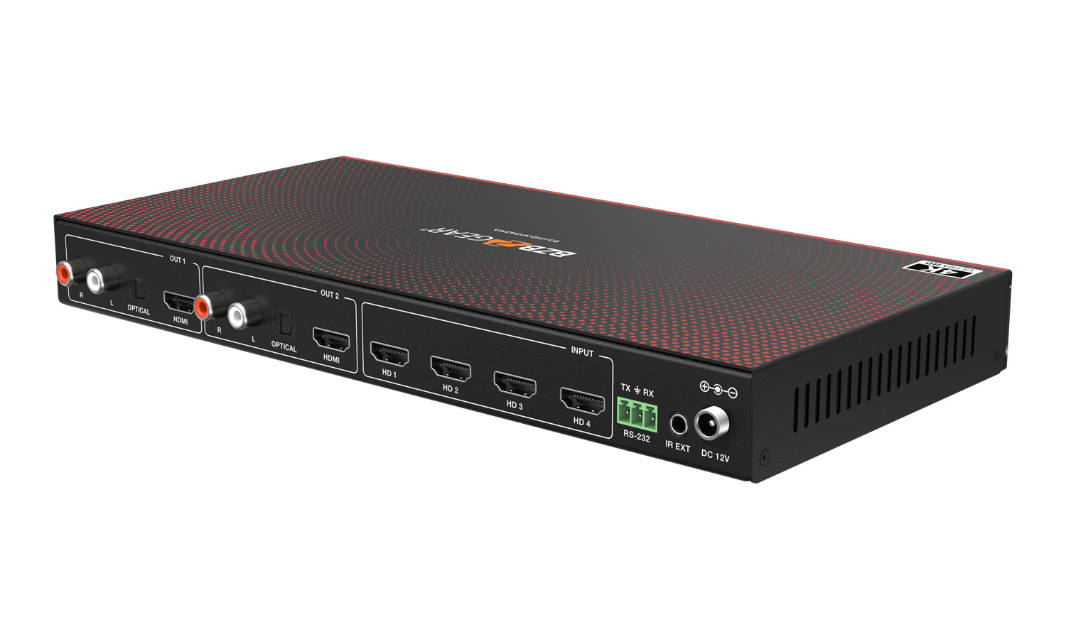 BZBGEAR BG-UHD-MVS42MA 4x2 4K UHD HDMI Seamless Switcher/Quad MultiViewer with Audio De-Embedding - Image 3