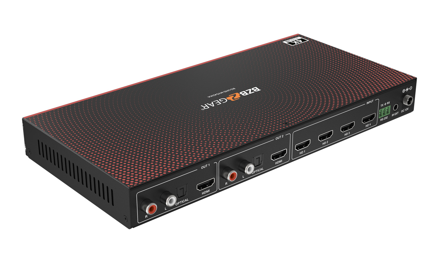 BZBGEAR BG-UHD-MVS42MA 4x2 4K UHD HDMI Seamless Switcher/Quad MultiViewer with Audio De-Embedding - Image 4