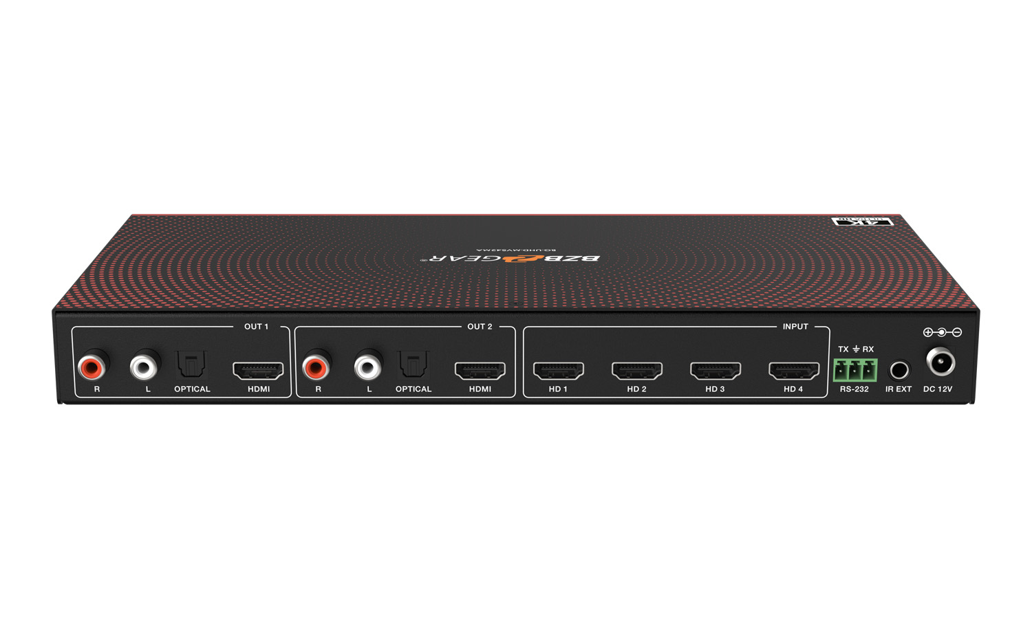 BZBGEAR BG-UHD-MVS42MA 4x2 4K UHD HDMI Seamless Switcher/Quad MultiViewer with Audio De-Embedding - Image 10