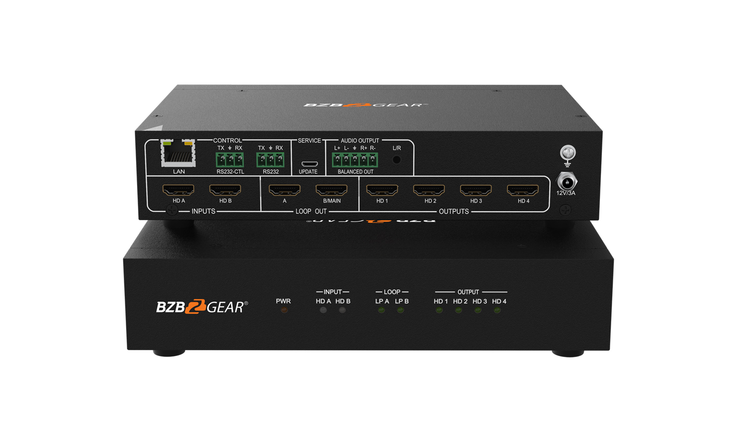 BZBGEAR BG-UHD-VW24 4K UHD HDMI Video Wall Processor/Switcher with IP/Audio/RS-232 for up to 4 Tvs