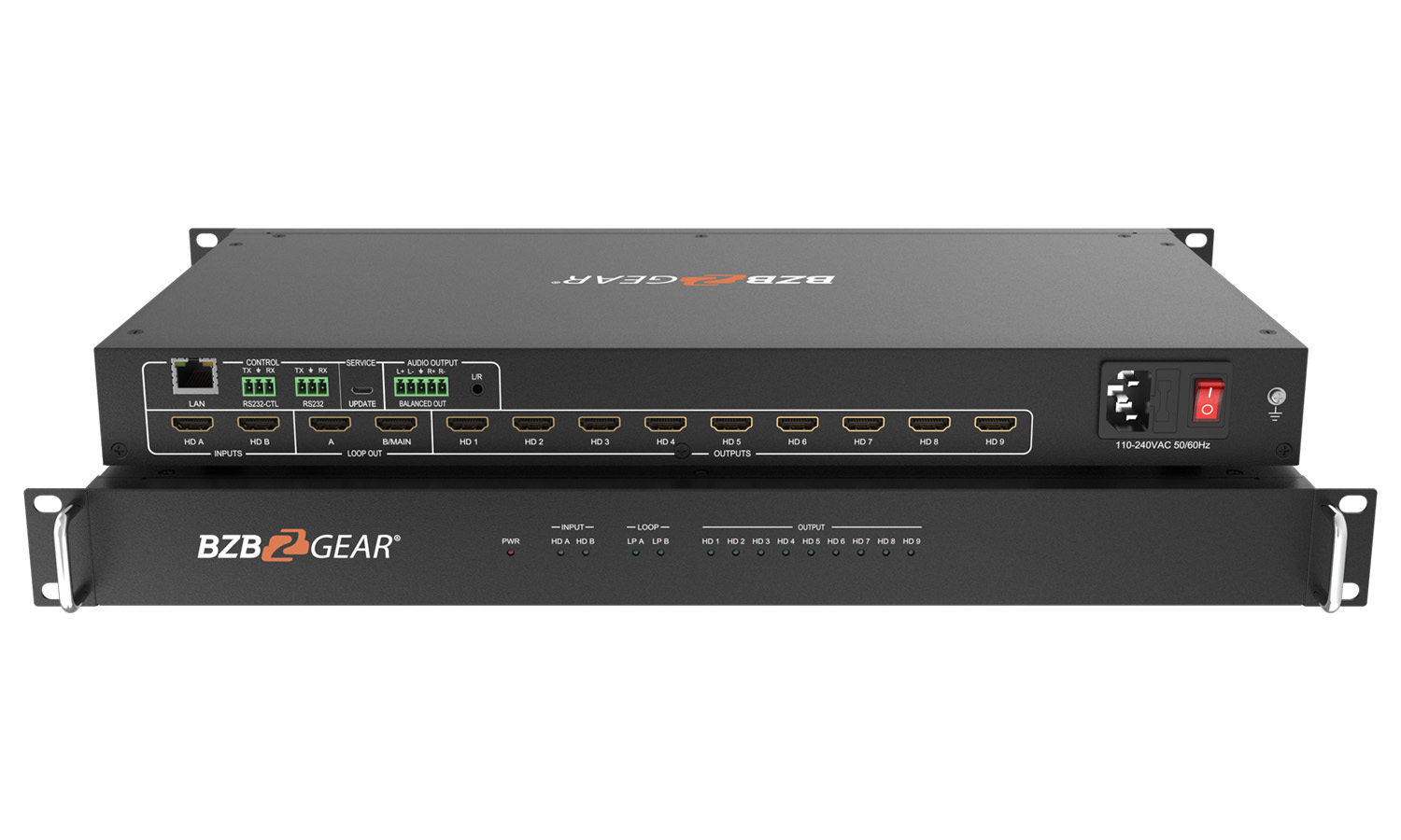 BZBGEAR BG-UHD-VW29 4K UHD HDMI Video Wall Processor/Switcher with IP/Audio/RS-232 for up to 9 Tvs