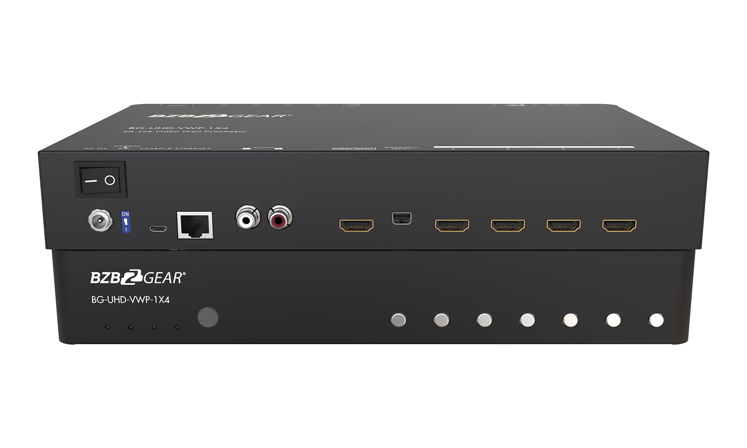BZBGEAR BG-UHD-VWP-1X4 4K UHD HDMI/DisplayPort Video Wall Processor with Scaler/Audio for up to 4 TVs