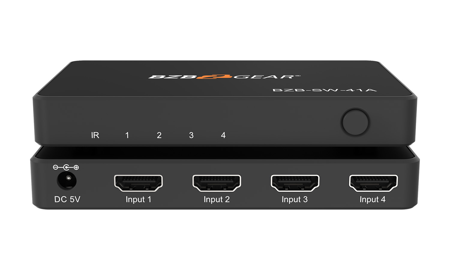 BZBGEAR BZB-SW-41A 4×1 4K UHD Ultra Slim HDMI Switcher with IR Remote Control
