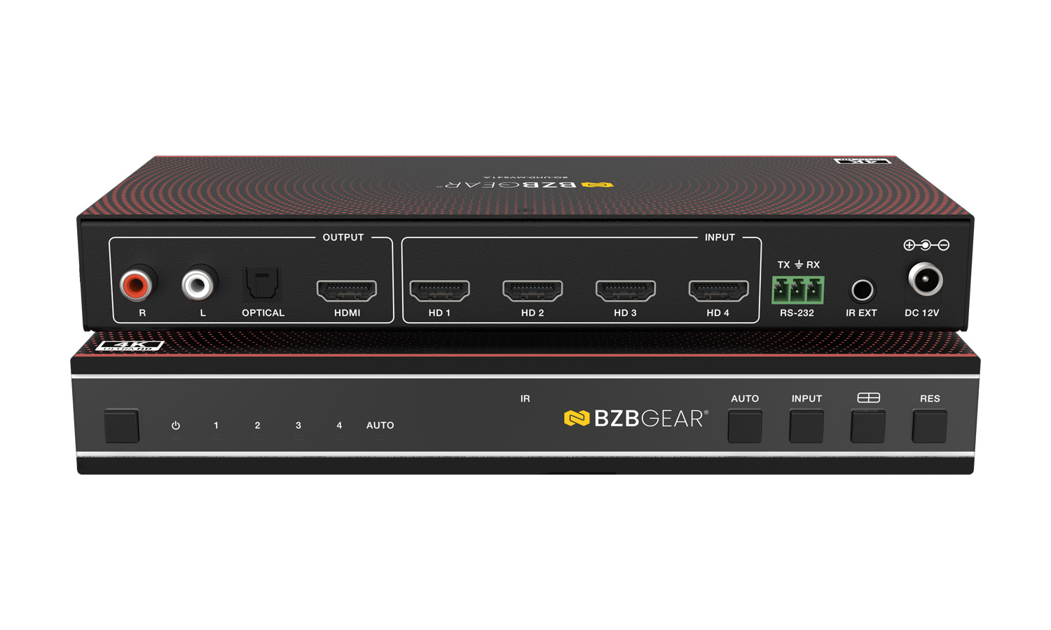BZBGEAR BG-UHD-MVS41A-b 4×1 4K UHD HDMI Seamless Switcher/Quad MultiViewer with Audio De-Embedding