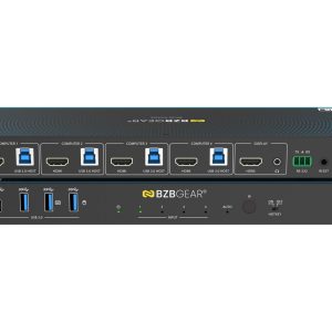 BZBGEAR BG-8K-KVM41A 8K UHD HDMI 2.1 4×1 KVM Switch with USB 3.0/Hotkey Switching/IR Control