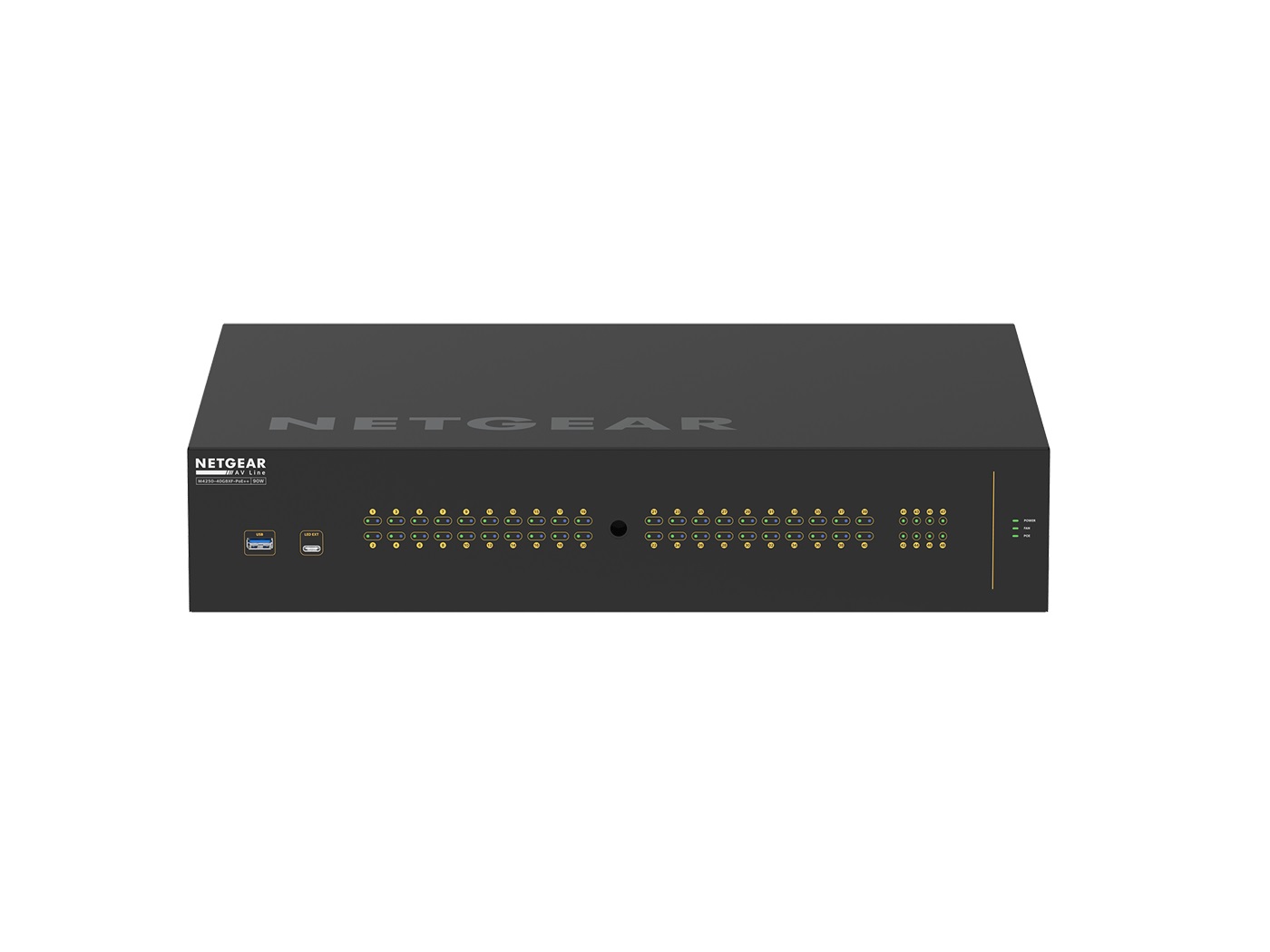 BZBGEAR NET-M4250-40G8XF-PoE++PC NETGEAR AV Line 40x1G Ultra 90 PoE++ 802.3bt 2,880W and 8xSFP+ Managed Switch (Preconfigured GSM4248UX-100NAS)
