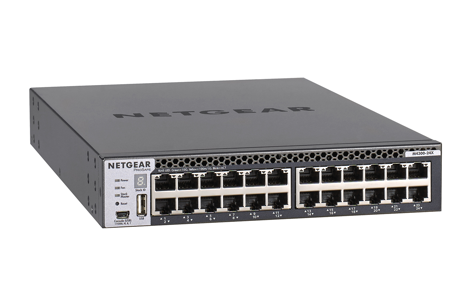 BZBGEAR NET-M4300-24X-PC Netgear ProSafe M4300 24G Managed Switch 24x10GbE 24 Ports Manageable 10GBase-T, 10GBase-X Layer 4 (XSM4324CS-100NES)