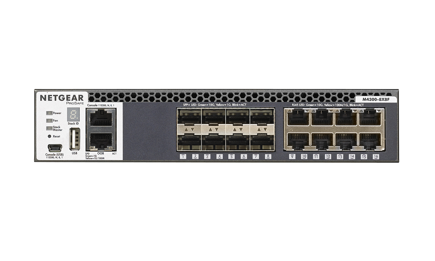 BZBGEAR NET-M4300-8X8F-PC Netgear Stackable Managed Switch with 16x10G Including 8x10GBASE-T and 8xSFP+ Layer 3 (XSM4316S-100NES) - Image 2