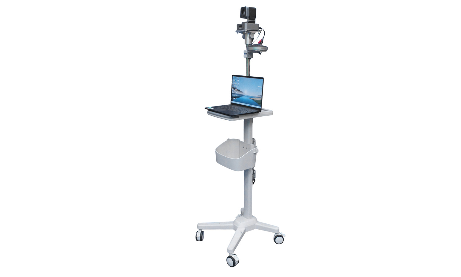 BZBGEAR BG-MR7001-HSU10X-5M Medical-Grade Computer/Laptop Roll Cart/Stand with 10X PTZ Camera & Speakerphone for Enhanced Care Type-A