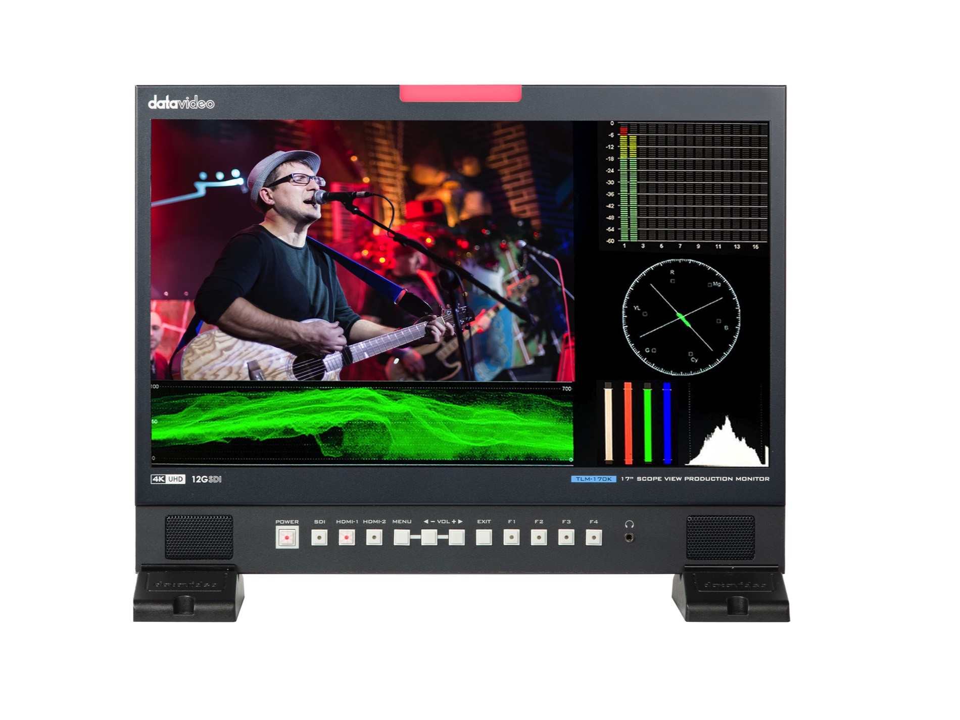 Datavideo TLM-170K 4K 17 inch ScopeView Production Monitor-Desktop