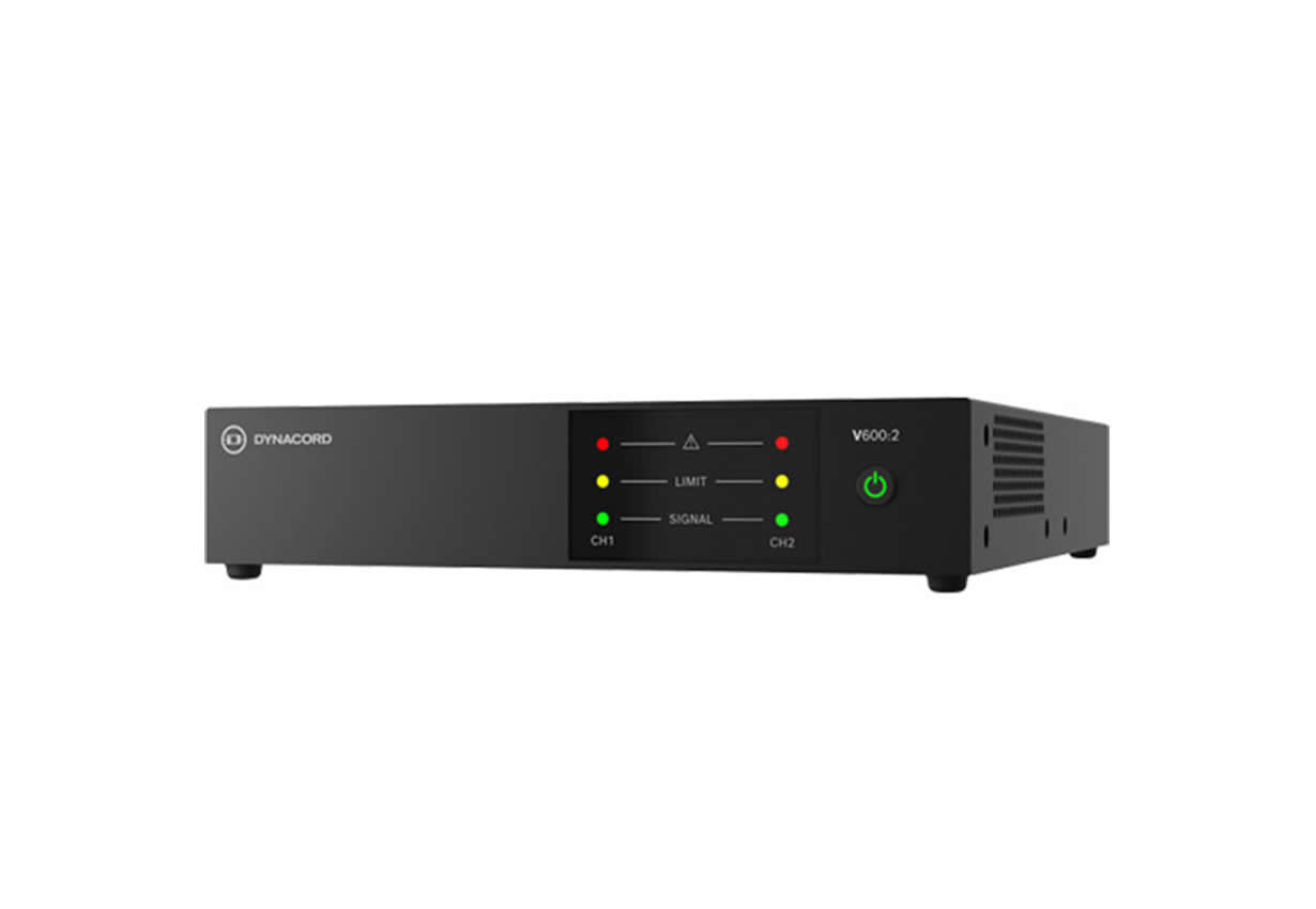 Dynacord V600:2-US 2-Channel 600W PowerTANK Class D Amplifier / Variable Load Drive VLD / EcoRAIL