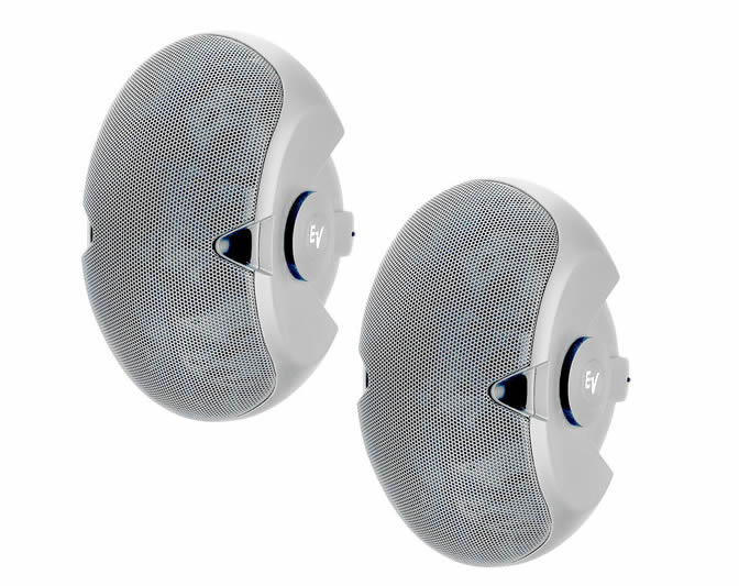 Electro-Voice EVID 6.2TW Passive 2-Way 300W 70V/100V Installation Speaker with Dual 6″ Woofers,  Internal 70/100-volt line transformer, pair, white
