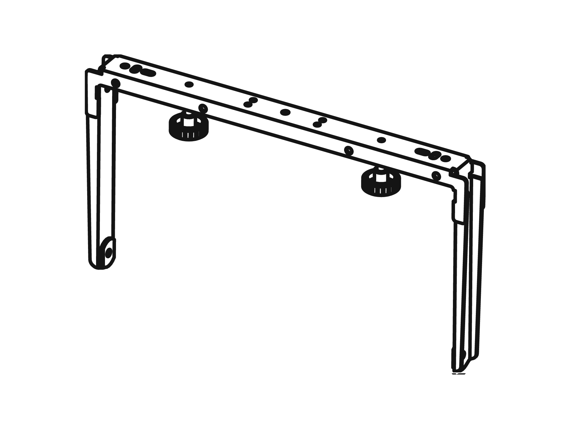 Electro-Voice MFX-UB600-B U bracket for MFX-15MC, 600mm, Black