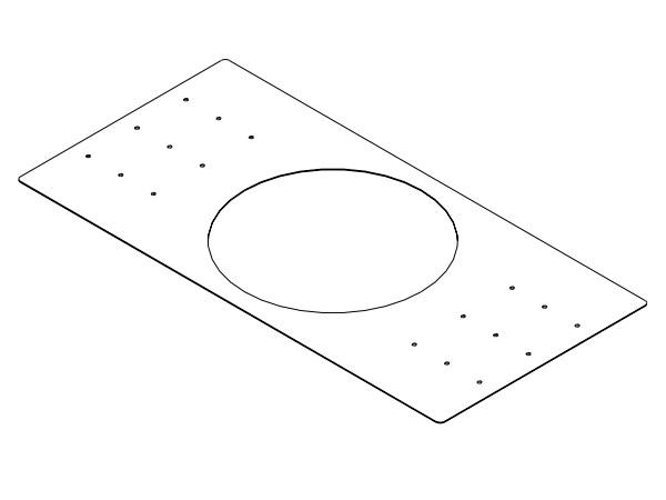 Electro-Voice RR-PC82-B Rough-In Mounting Plate for New Construction for Use with the EVID PC8.2 (Package of 4)