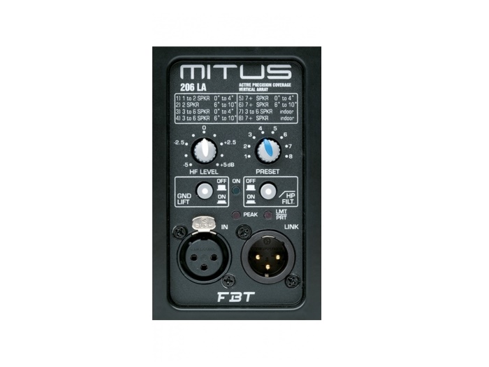 FBT MITUS 206 LA 600W/300W - 134dB SPL Active Precision Coverage Vertical Array (Black) - Image 2