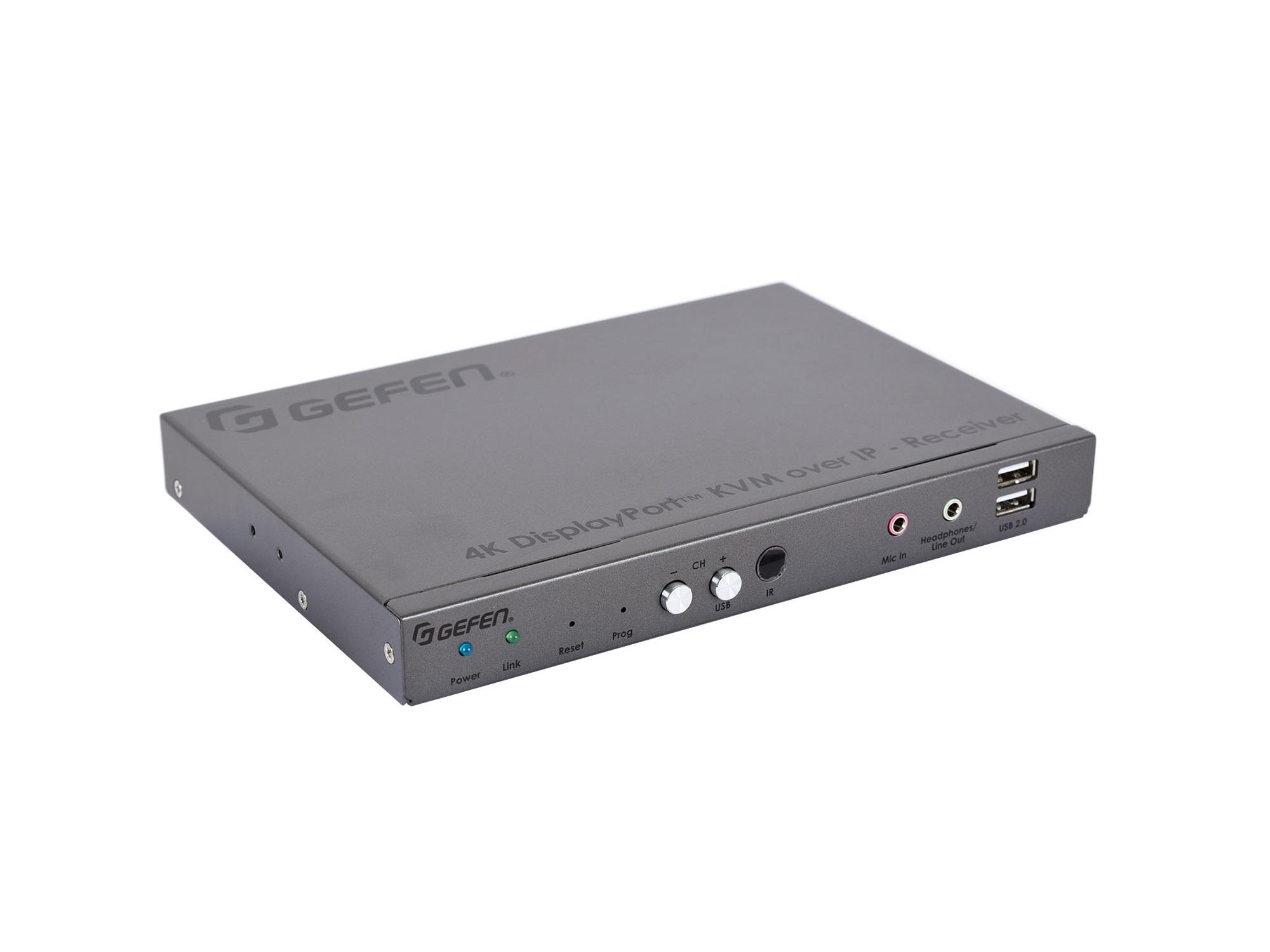 Gefen EXT-DPKA-LANS-RX-b 4K DisplayPort KVM over IP Extender (Receiver) with USB/Audio/RS-232/IR