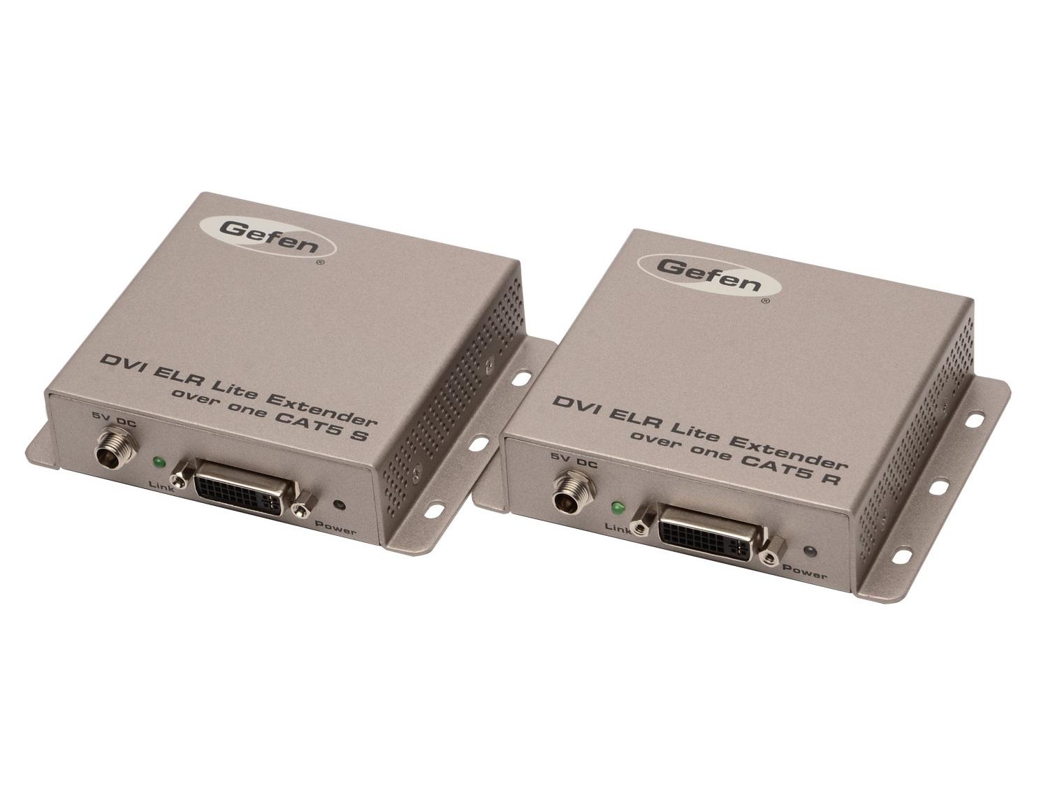 Gefen EXT-DVI-1CAT5-SR HDBaseT Lite DVI Extender – 230 ft CAT6A / 200 ft CAT5e / 1920×1200