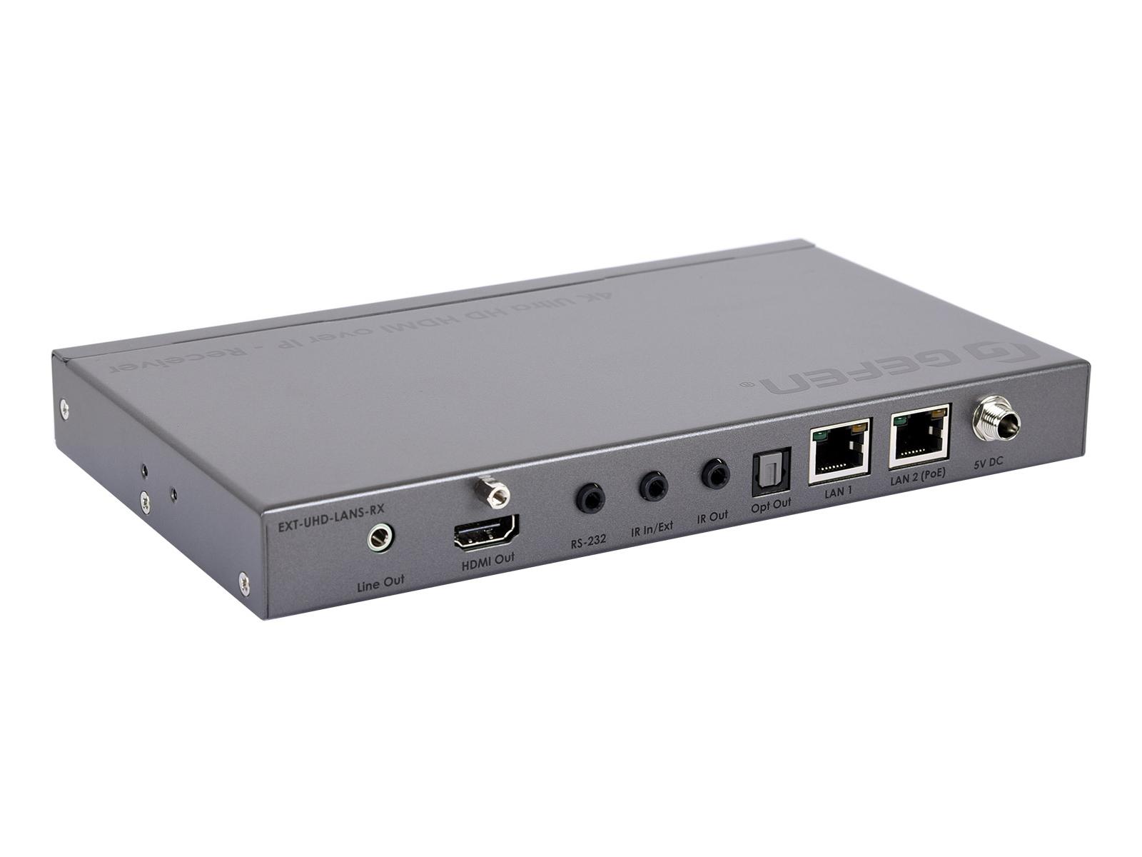 Gefen EXT-UHD-LANS-RX 4K Ultra HD HDMI over IP Receiver / HDR / HDCP 2.2 / Audio De-Embed - Image 2