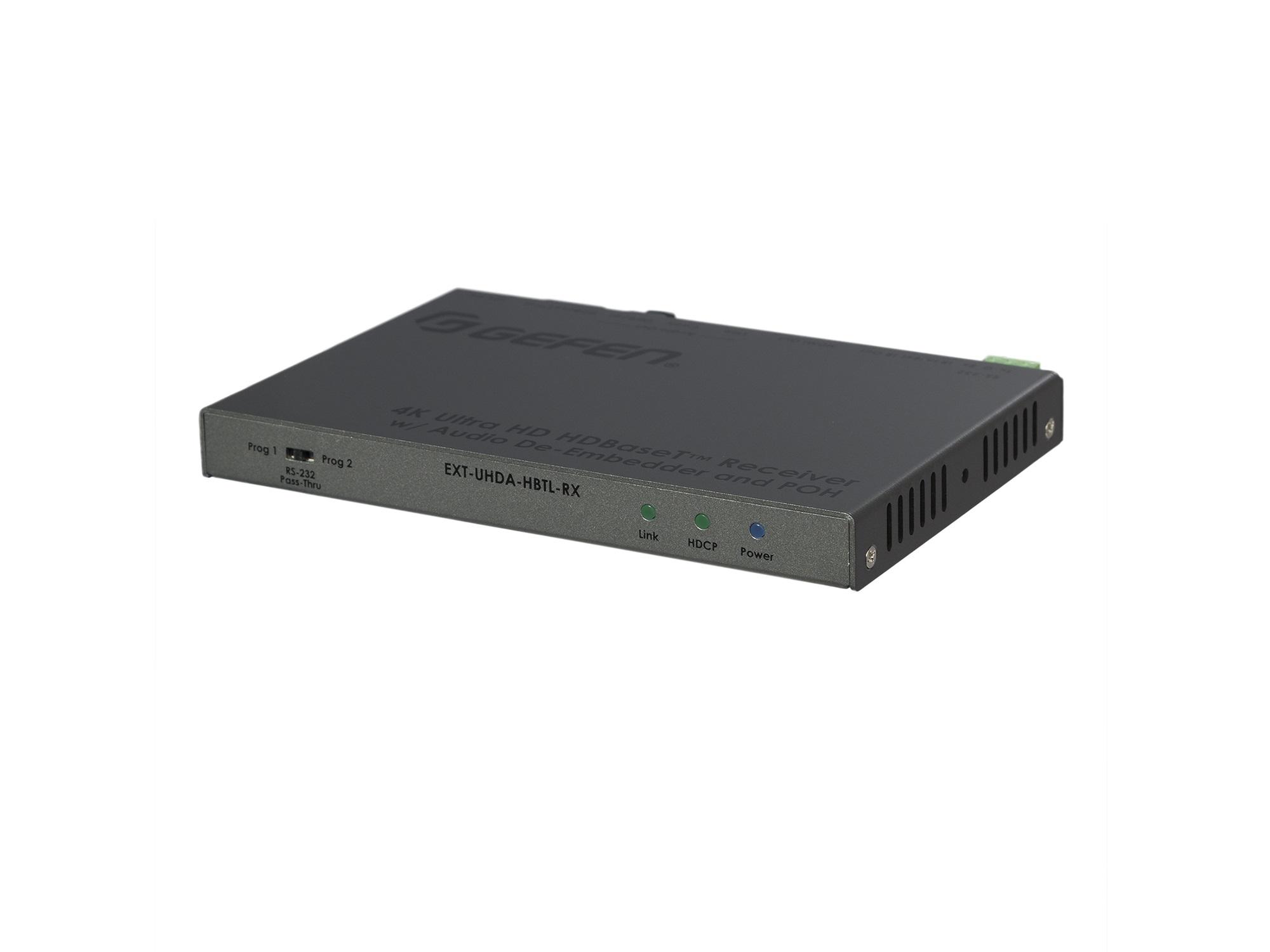 Gefen EXT-UHDA-HBTL-RX 4K UHD HDMI/HDBaseT Extender (Receiver) with Audio De-Embedder/POH up to 40m/130ft