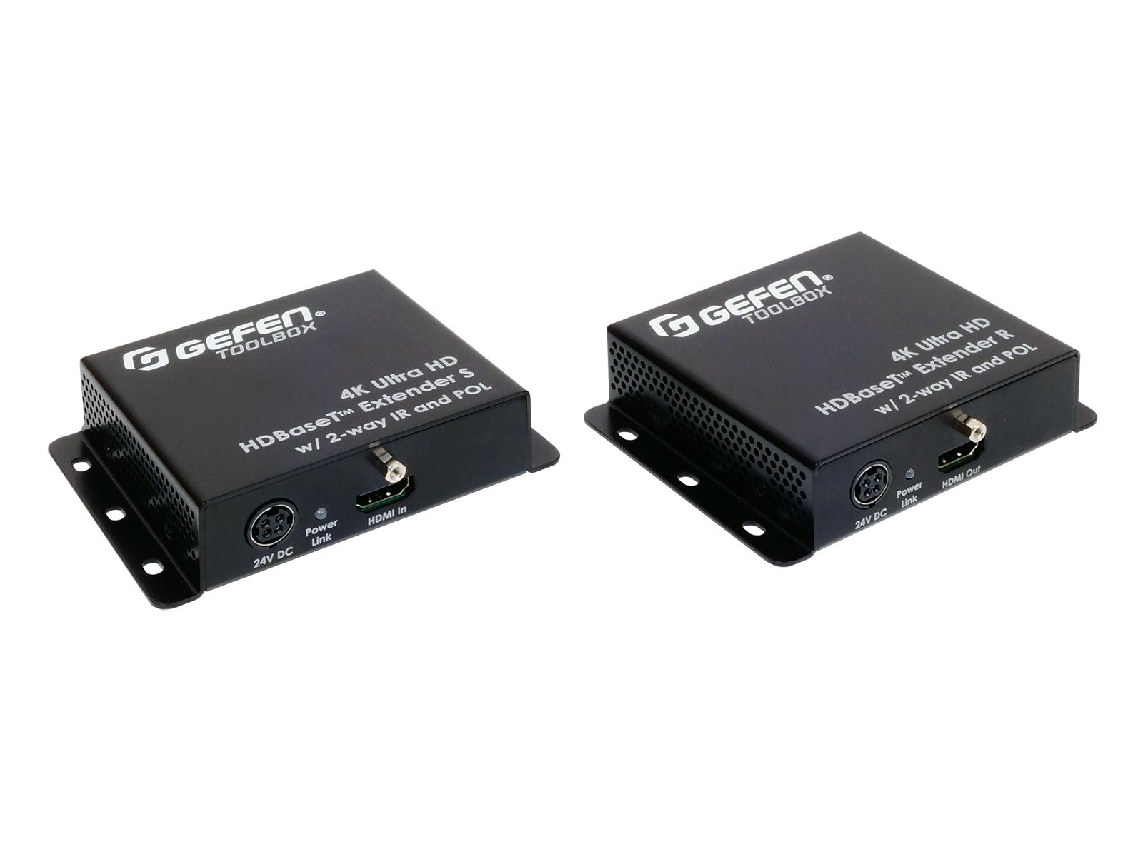 Gefen GTB-UHD-HBTL HDBaseT 4K Ultra HD Extender Set / Transmitter / Receiver / IR / RS-232 / POL / 130ft